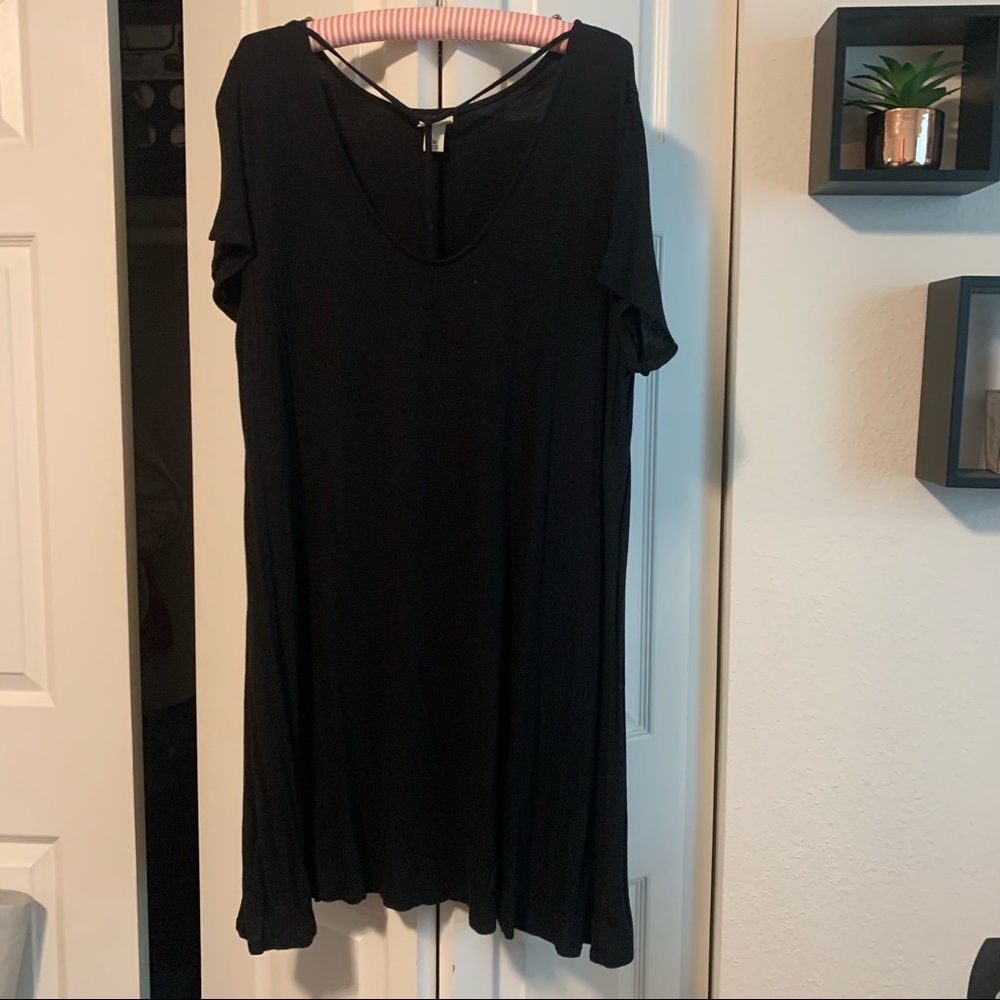 Mossimo Strappy Black T-shirt Dress size XXL